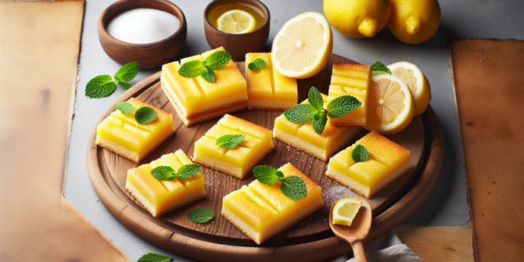 Barritas de limón con base de galleta