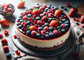 Cheesecake de frutos rojos sin horno