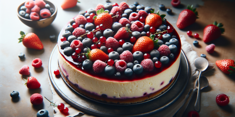 Cheesecake de frutos rojos sin horno