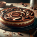 Cheesecake marmoleado de chocolate