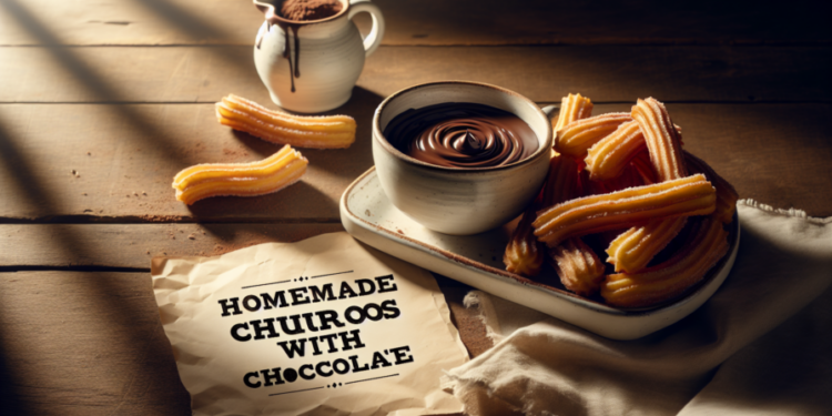 Churros caseros con chocolate