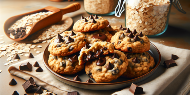 Galletas de avena con chispas de chocolate