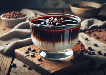 Gelatina de café con leche condensada