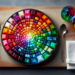 Gelatina mosaico de colores