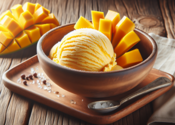 Helado de mango cremoso