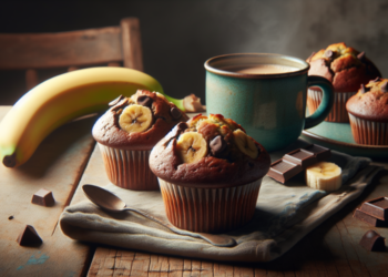Muffins de chocolate y plátano