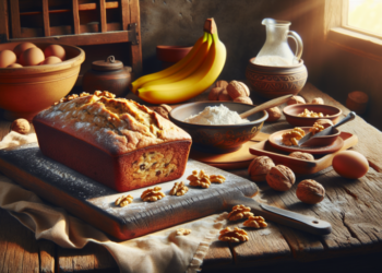 Pan de plátano con nueces