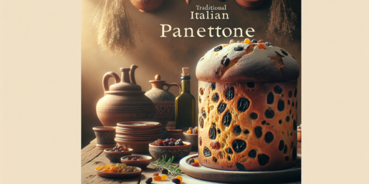 Panettone italiano tradicional