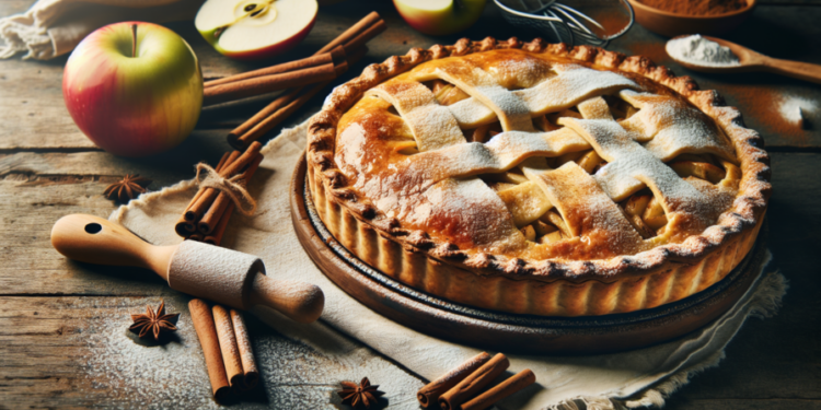 Pastel de manzana con canela