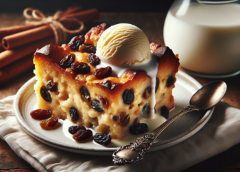 Pudding de pan con pasas