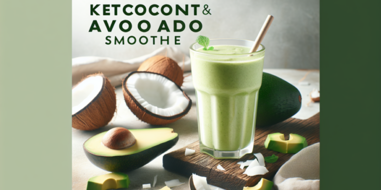 Smoothie keto de coco y aguacate