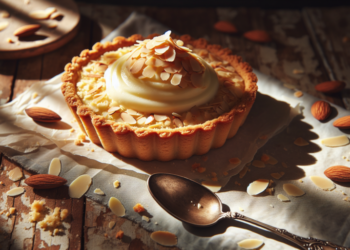 Tarta de almendra y crema