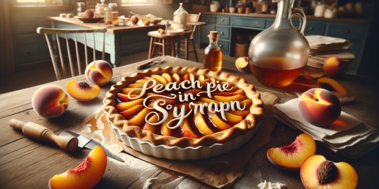 Tarta de duraznos en almíbar