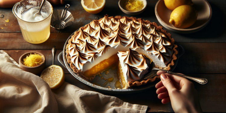 Tarta de limón con merengue