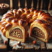 Trenza de hojaldre con crema de avellanas