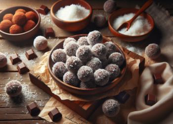 Trufas de chocolate con coco