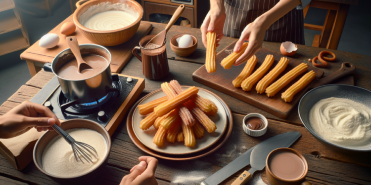 Cómo hacer churros caseros crujientes con chocolate caliente