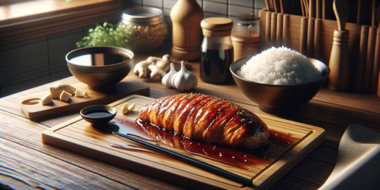 Cómo hacer pollo teriyaki japonés con arroz