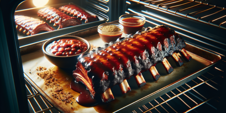 Costillas a la BBQ al horno con salsa casera irresistible