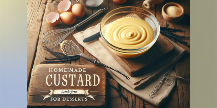 Crema pastelera casera sin grumos para postres