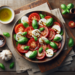 Ensalada caprese con mozzarella