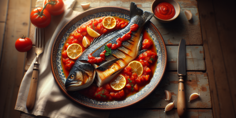 Receta de bacalao a la vizcaína con salsa de tomate