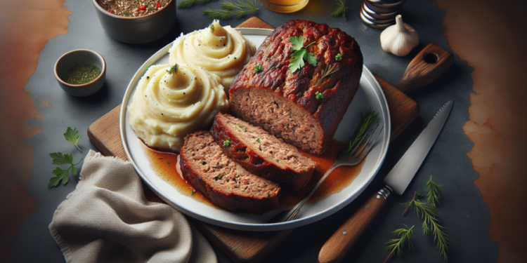 Receta de pastel de carne jugoso con puré de patatas