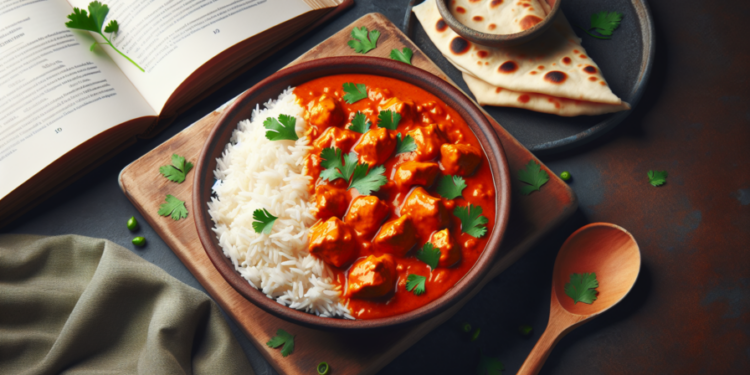 Receta de pollo tikka masala con arroz basmati