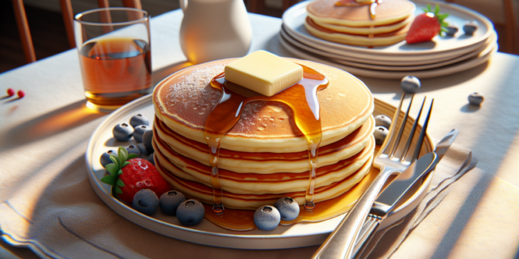 Receta fácil de panqueques americanos esponjosos