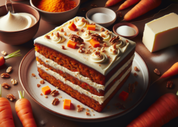 Tarta de zanahoria con frosting de queso crema fácil y deliciosa